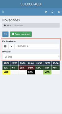 Selector de fecha y rango